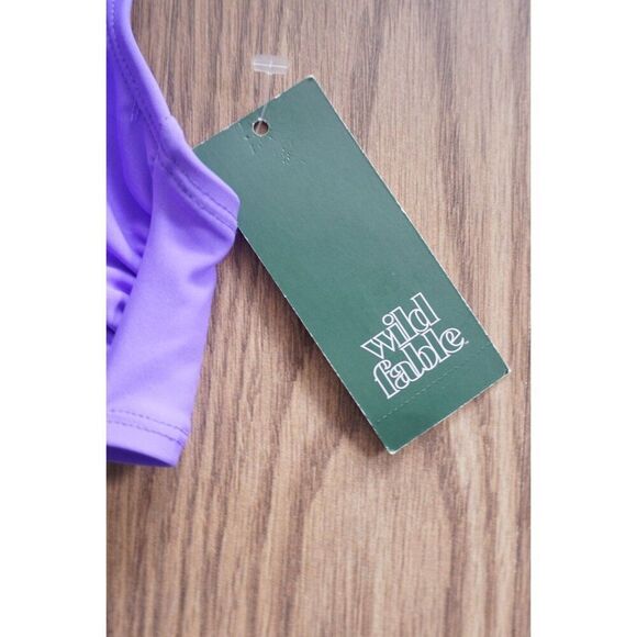 Wild Fable Women's Scoop Front Bralette Bikini Top | Purple | XS | NWT - Picture 3 of 7